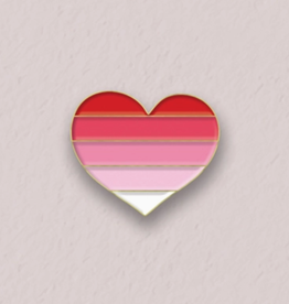 Pink Ombre Heart Enamel Pin