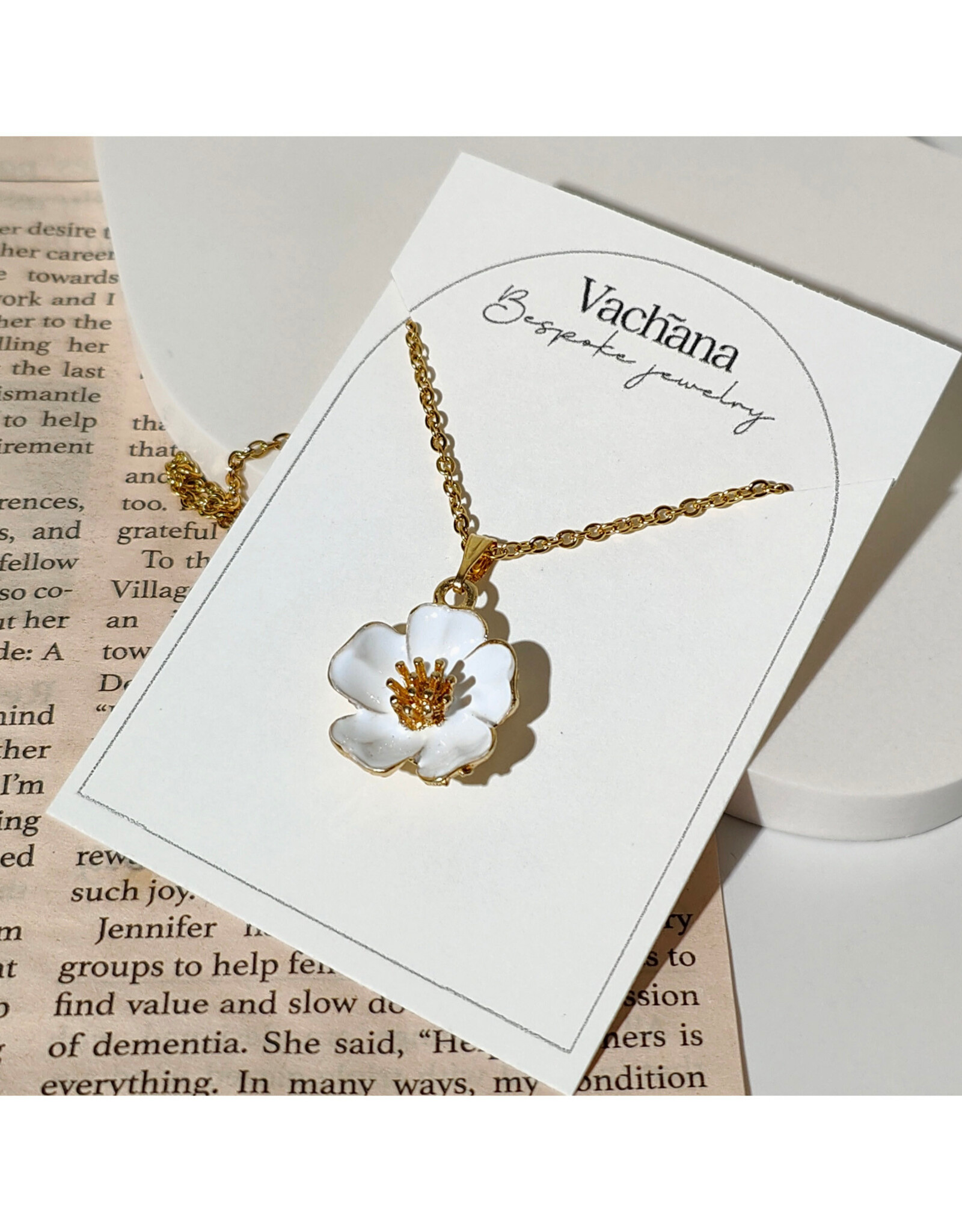 White Cherry Blossom Necklace