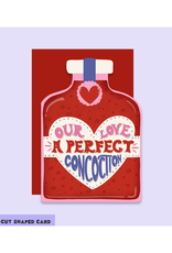Love Potion Perfect Concoction Die Cut Greeting Card