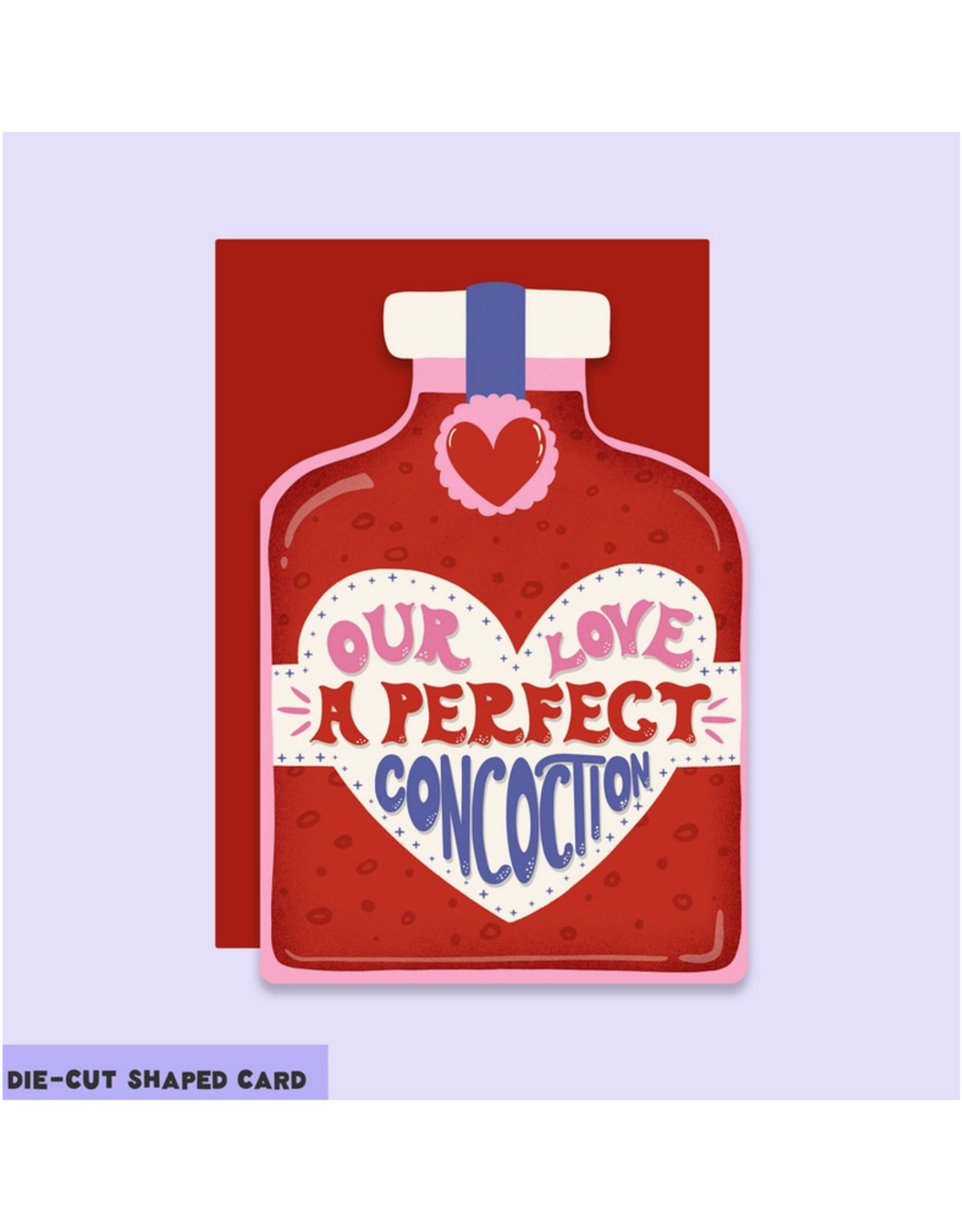 Love Potion Perfect Concoction Die Cut Greeting Card