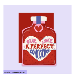 Love Potion Perfect Concoction Die Cut Greeting Card
