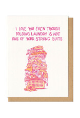 Folding Laundry Greeting Card