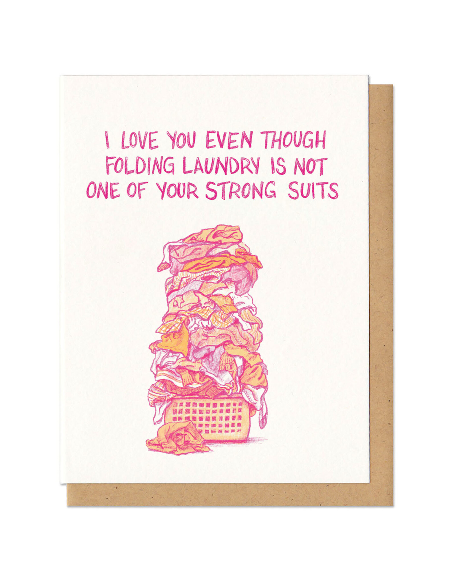 Folding Laundry Greeting Card