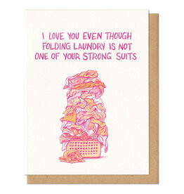 Folding Laundry Greeting Card