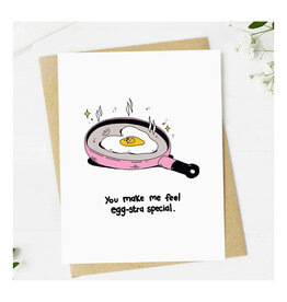 You Make Me Feel Egg-stra Special Greeting Card
