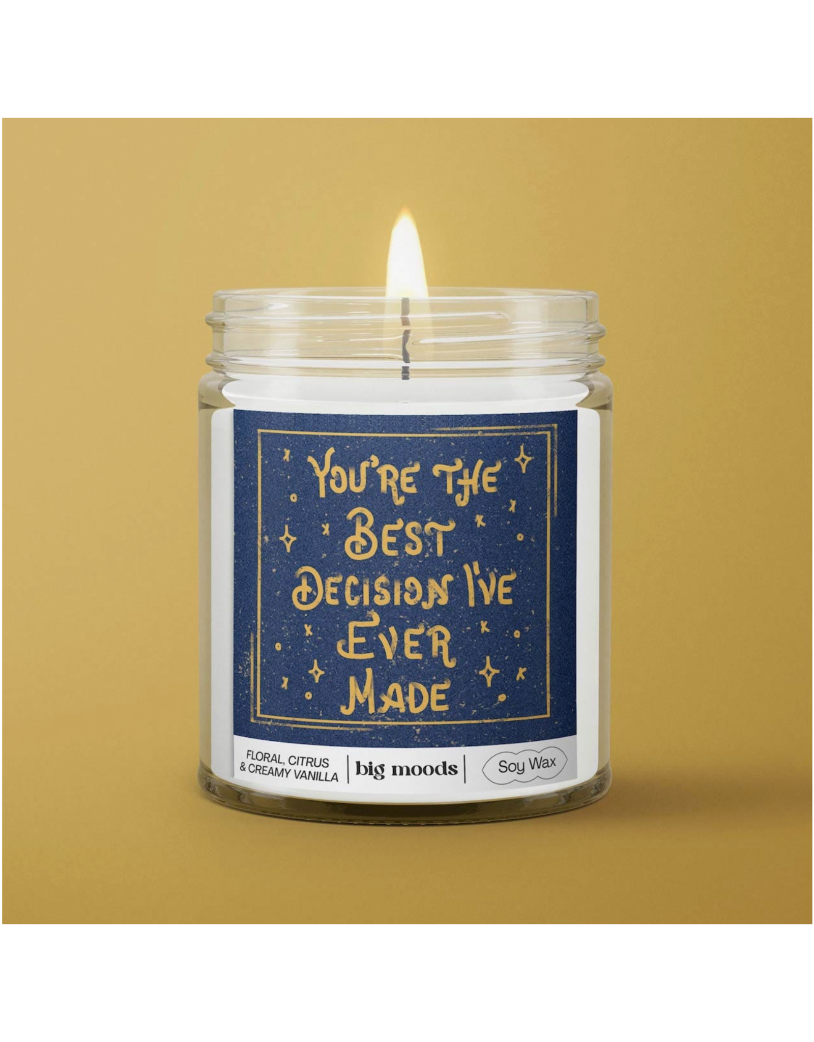 Soy Candle: Best Decision - Floral, Citrus, Vanilla