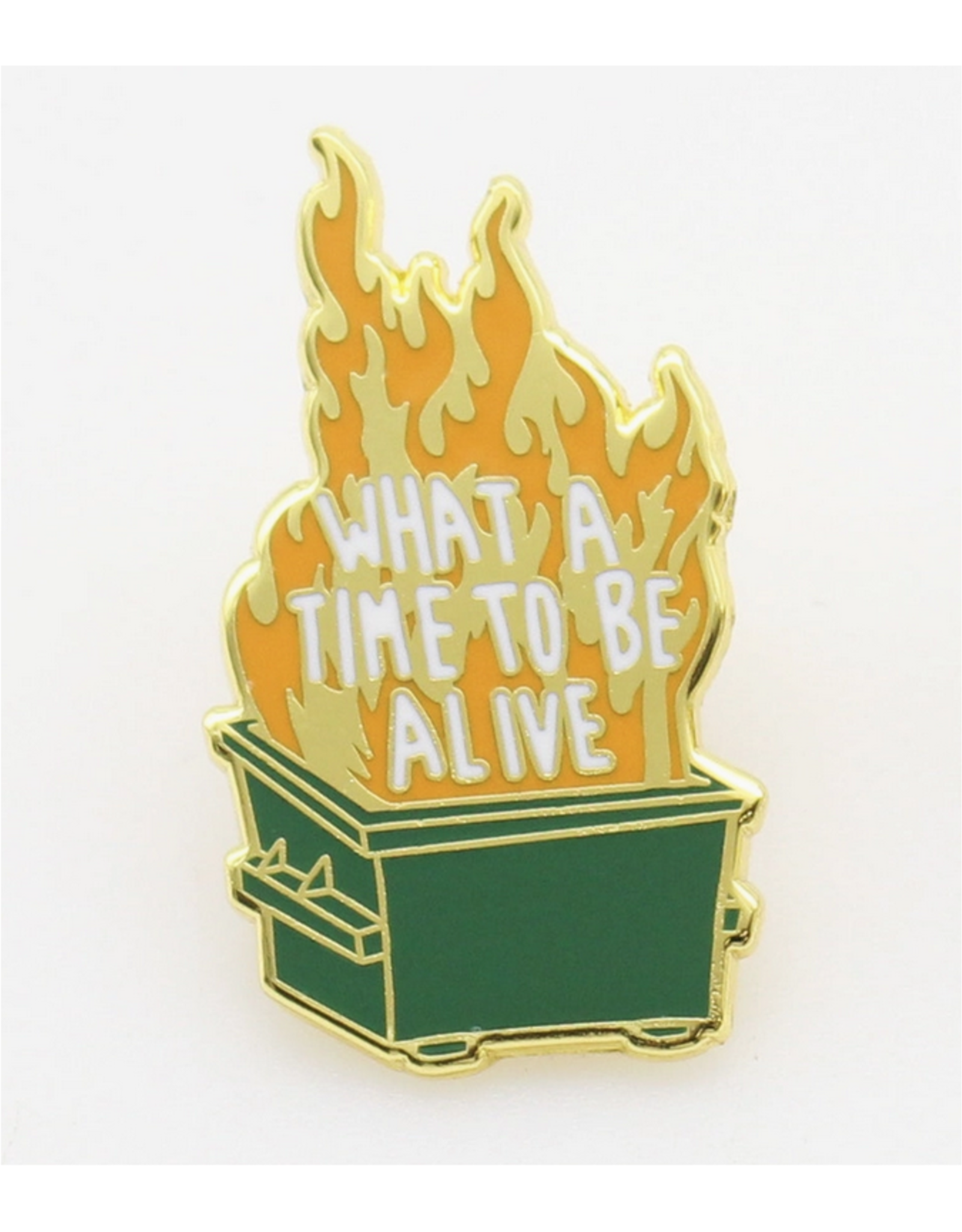 What a Time to Be Alive Dumpster Enamel Pin (Shady Front)