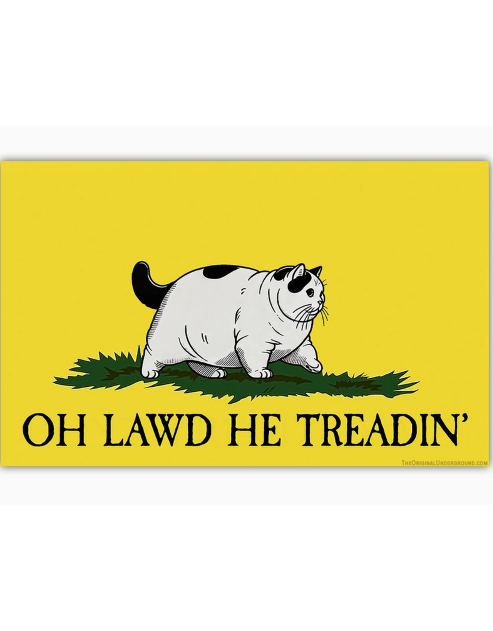 Oh Lawd He Treadin Fat Cat Sticker