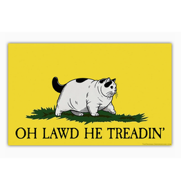 Oh Lawd He Treadin Fat Cat Sticker
