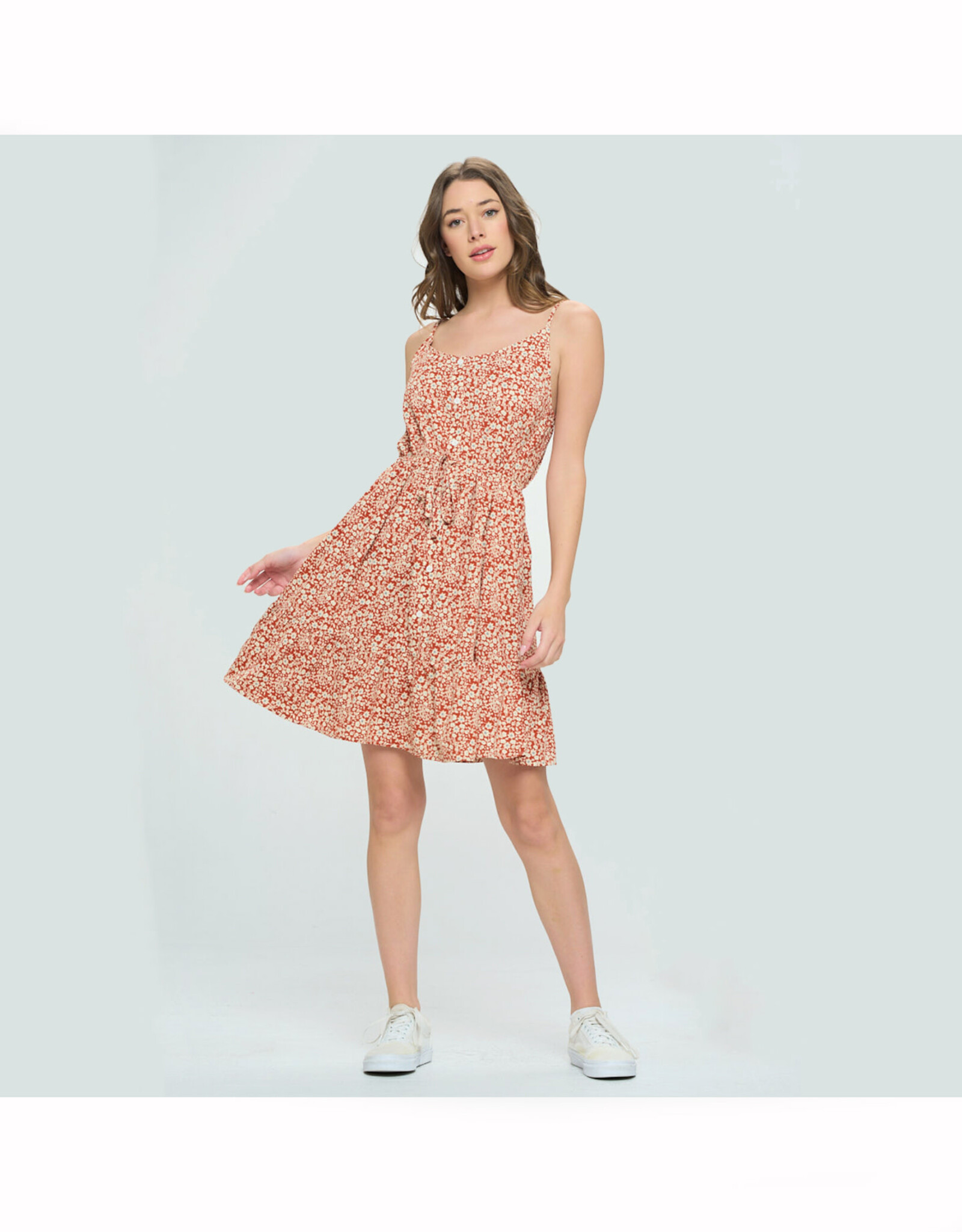 Floral Print Spaghetti Strap Dress