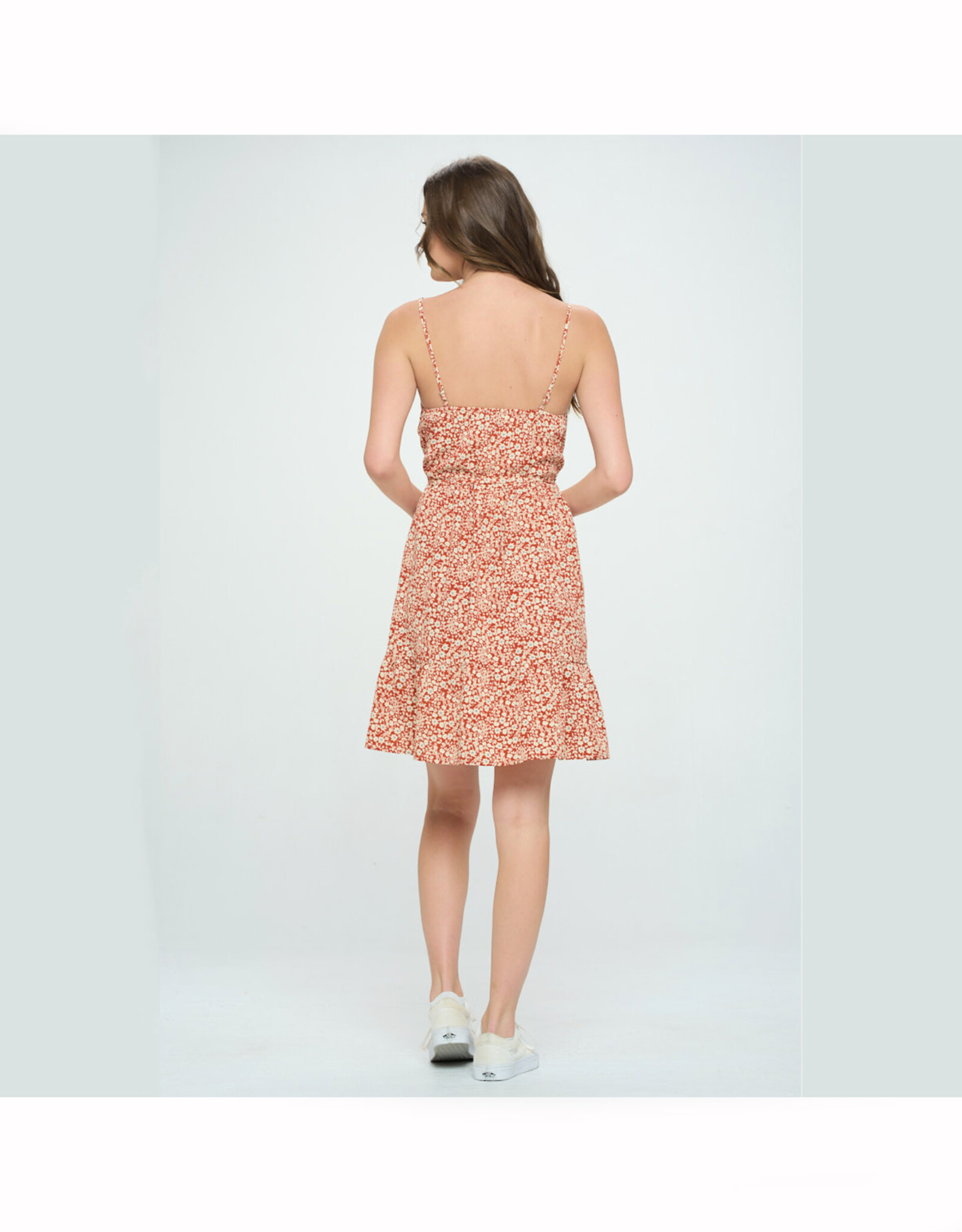 Floral Print Spaghetti Strap Dress