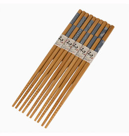 Chopsticks Set of 5 - Blue & White Offset
