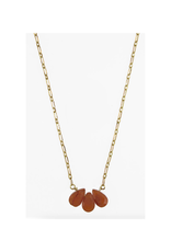 Droplet Trio Orange Necklace