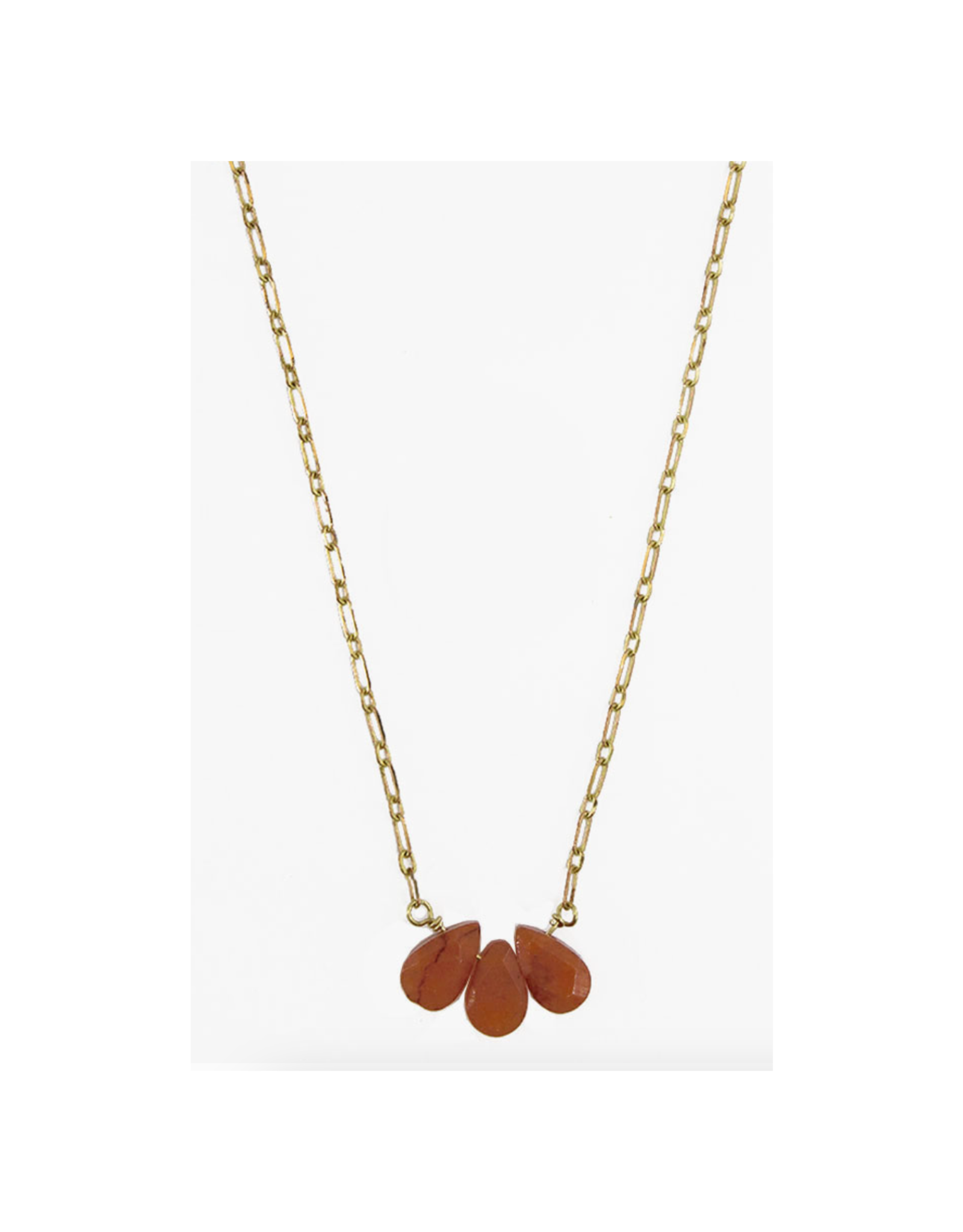 Droplet Trio Orange Necklace