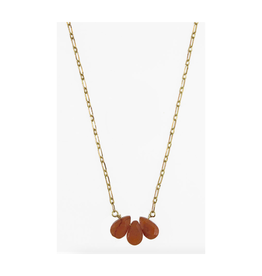 Droplet Trio Orange Necklace