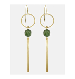 Lolly Green Quartz Earrings