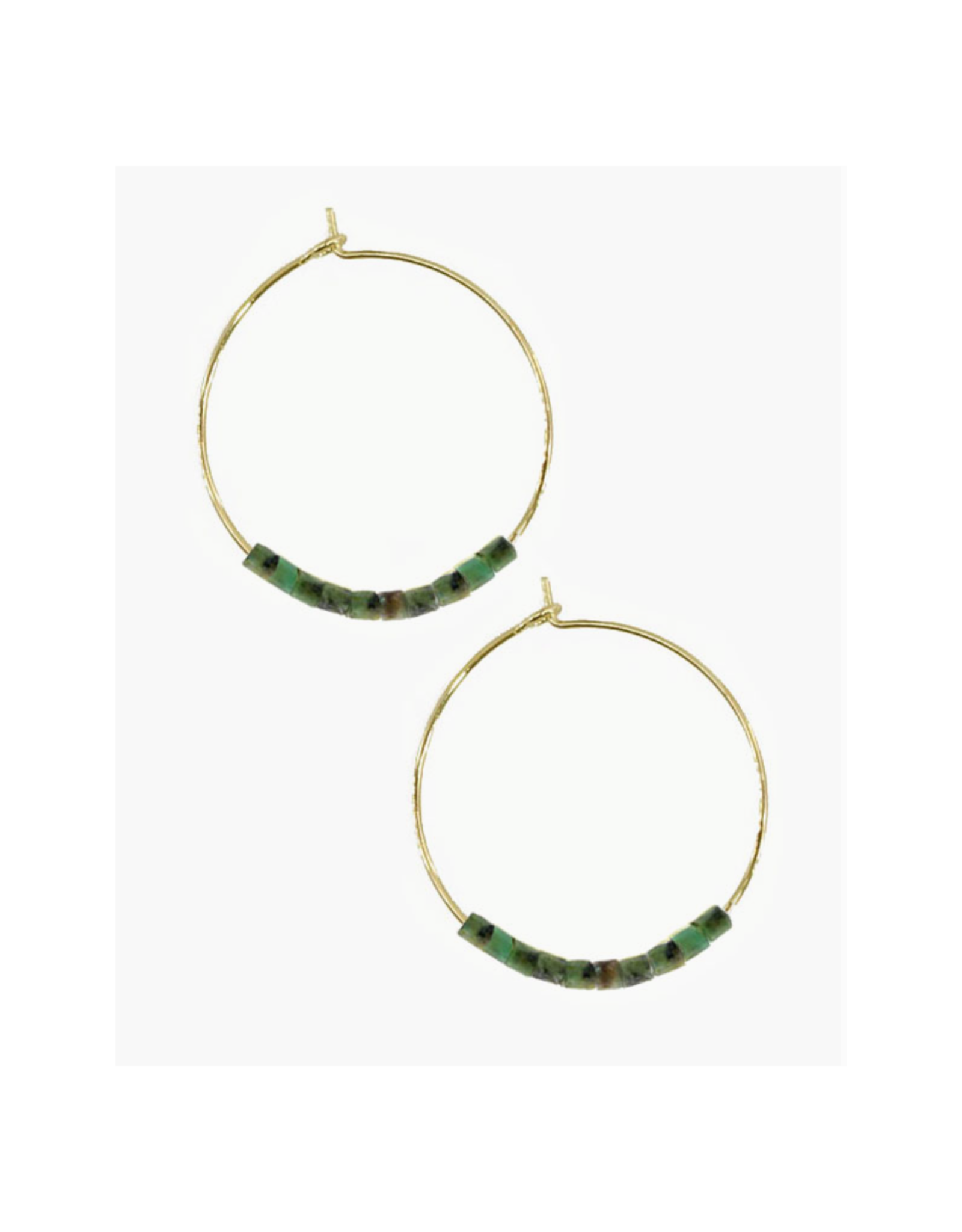 Turquoise Heishi Earrings