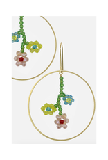 Woven Flower Hoops Earrings