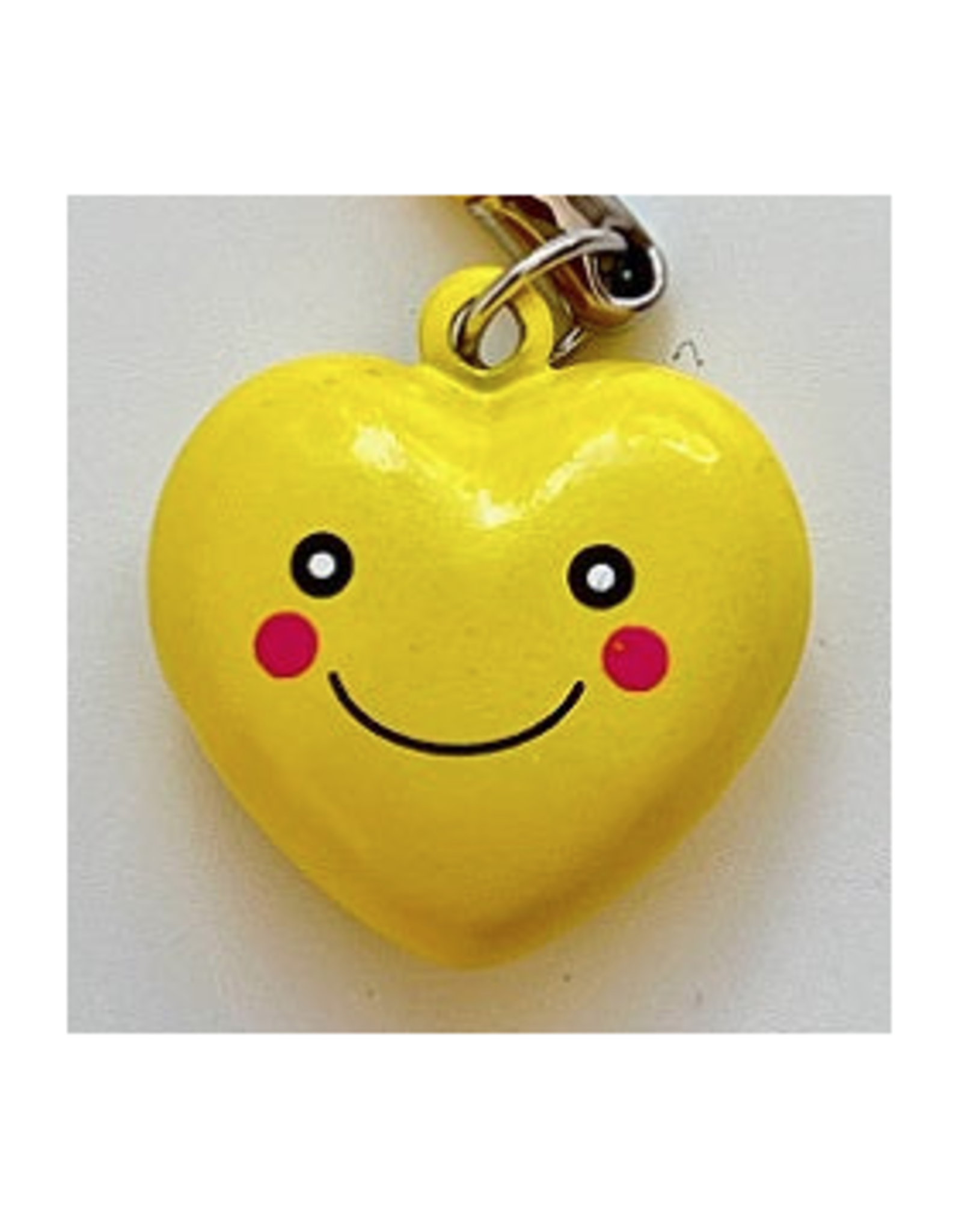 Yellow Smiley Heart Bell