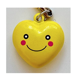 Yellow Smiley Heart Bell