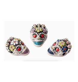 Large Flower Skull Bead (Assorted)