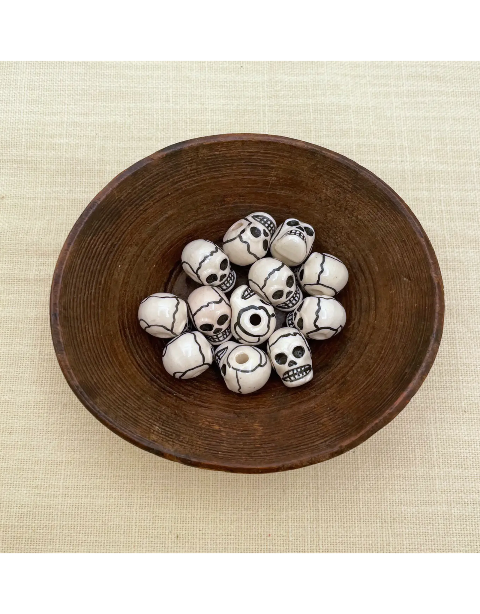 White Skull Bead