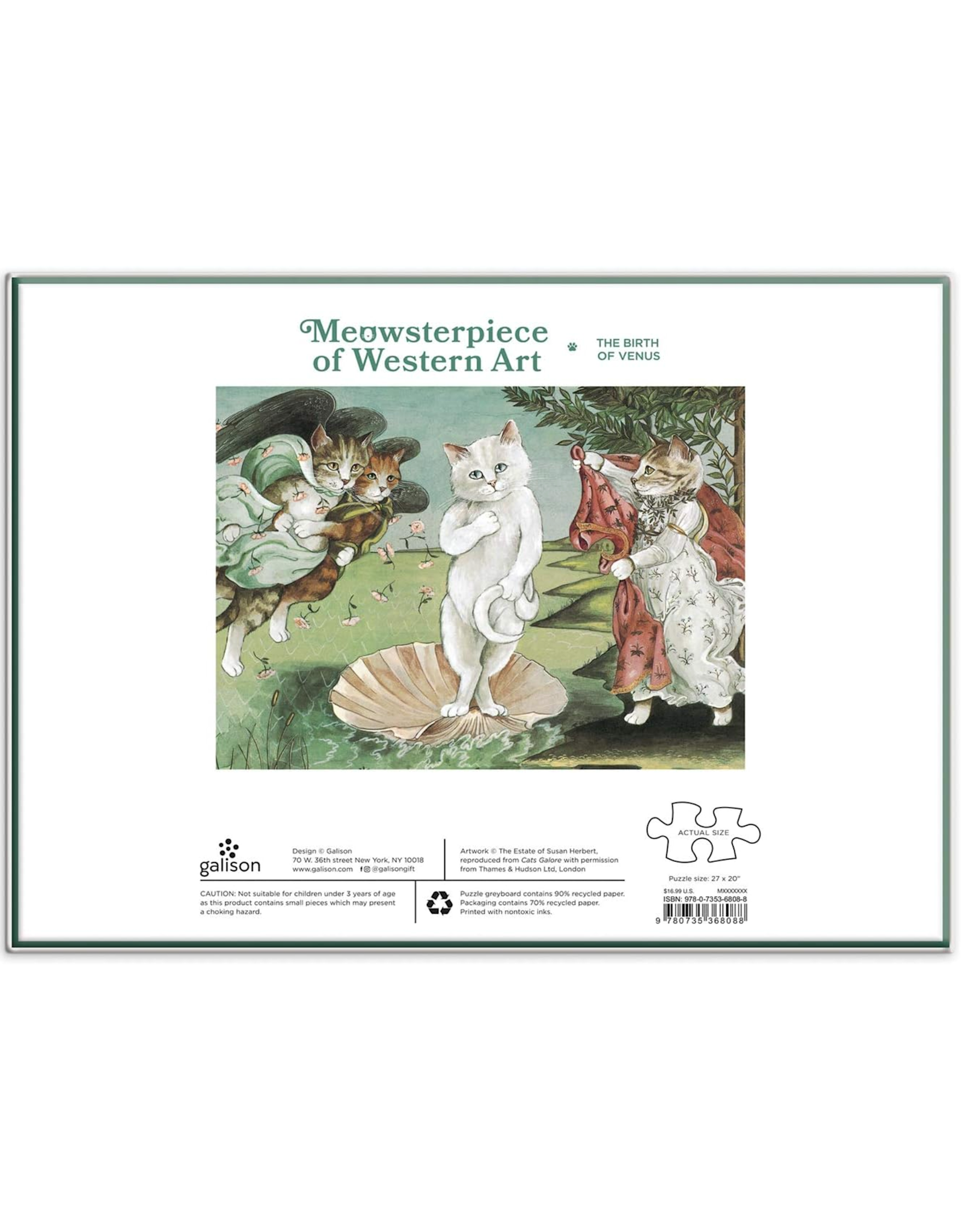 Birth of Venus Meowsterpiece 1000 Piece Puzzle