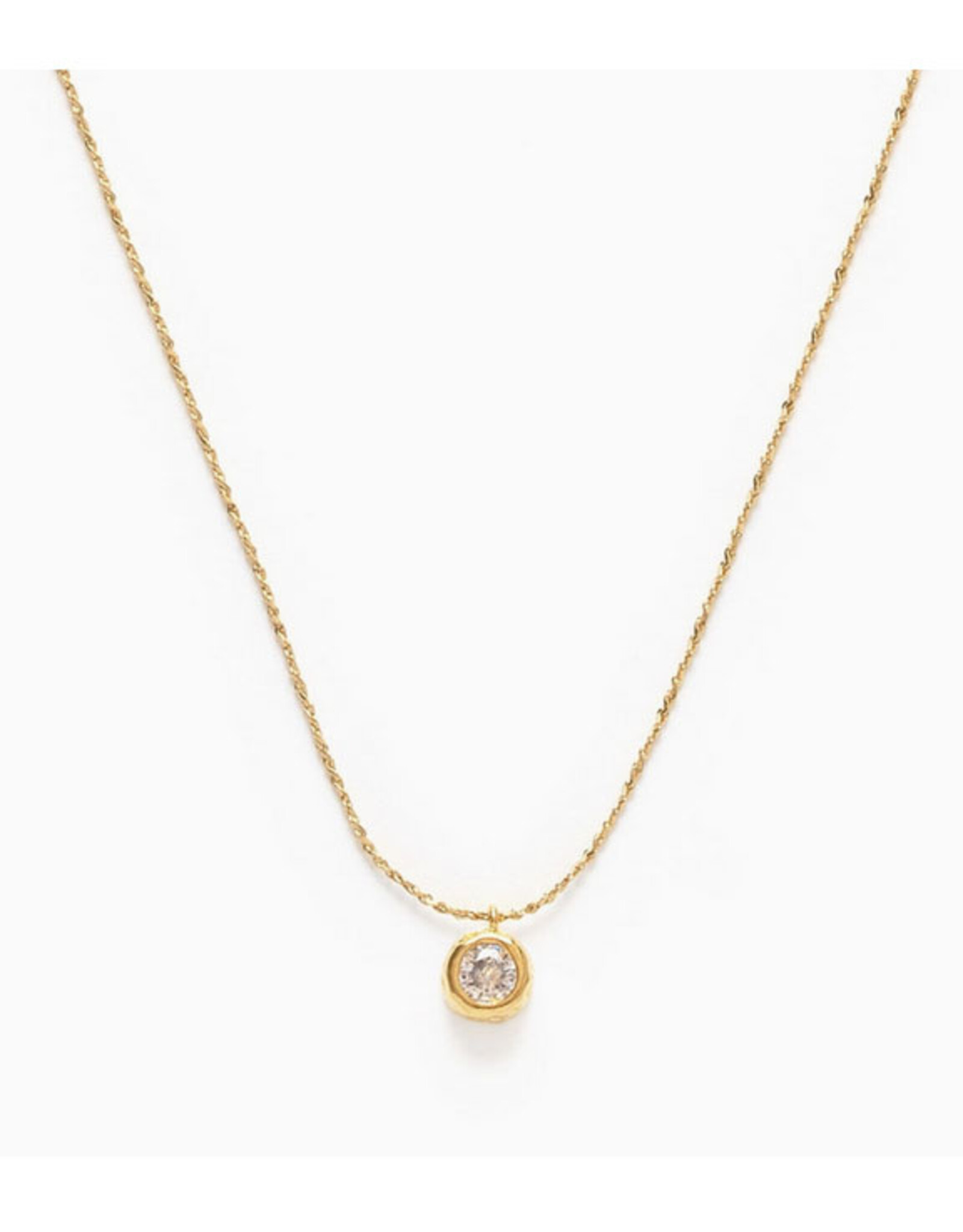 Single 5mm Crystal Pendant Necklace