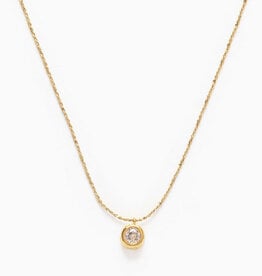 Single 5mm Crystal Pendant Necklace