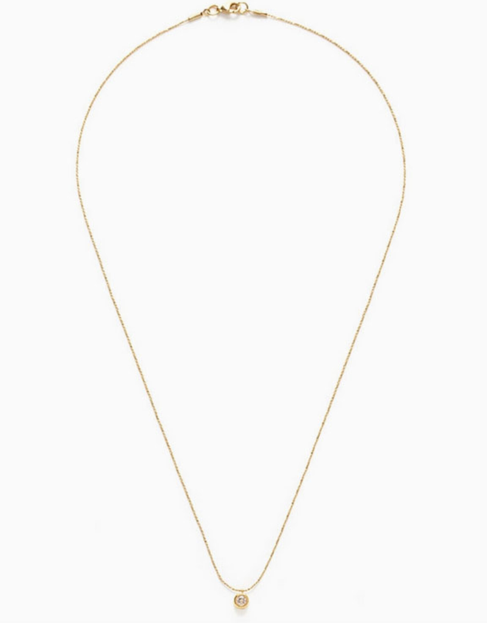 Single 5mm Crystal Pendant Necklace