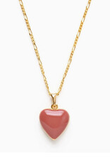 Small Heart Enamel Locket Necklace - Canyon Small Heart Enamel Locket Necklace - Canyon