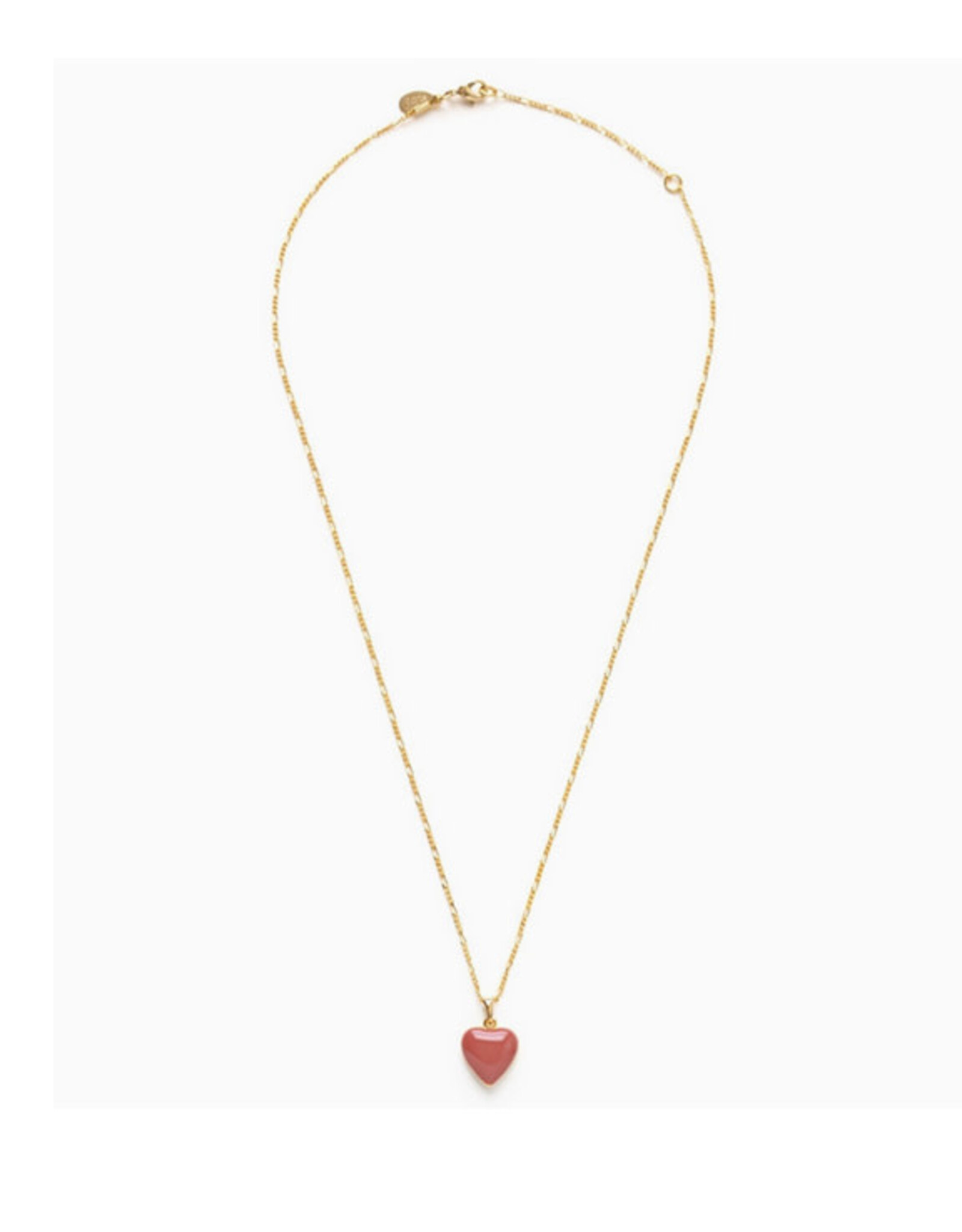 Small Heart Enamel Locket Necklace - Canyon