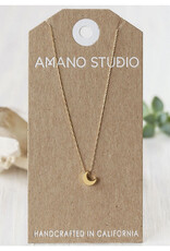 Tiny Crescent Moon Necklace