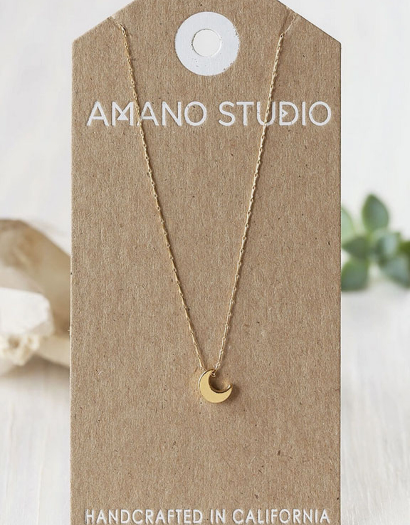 Tiny Crescent Moon Necklace
