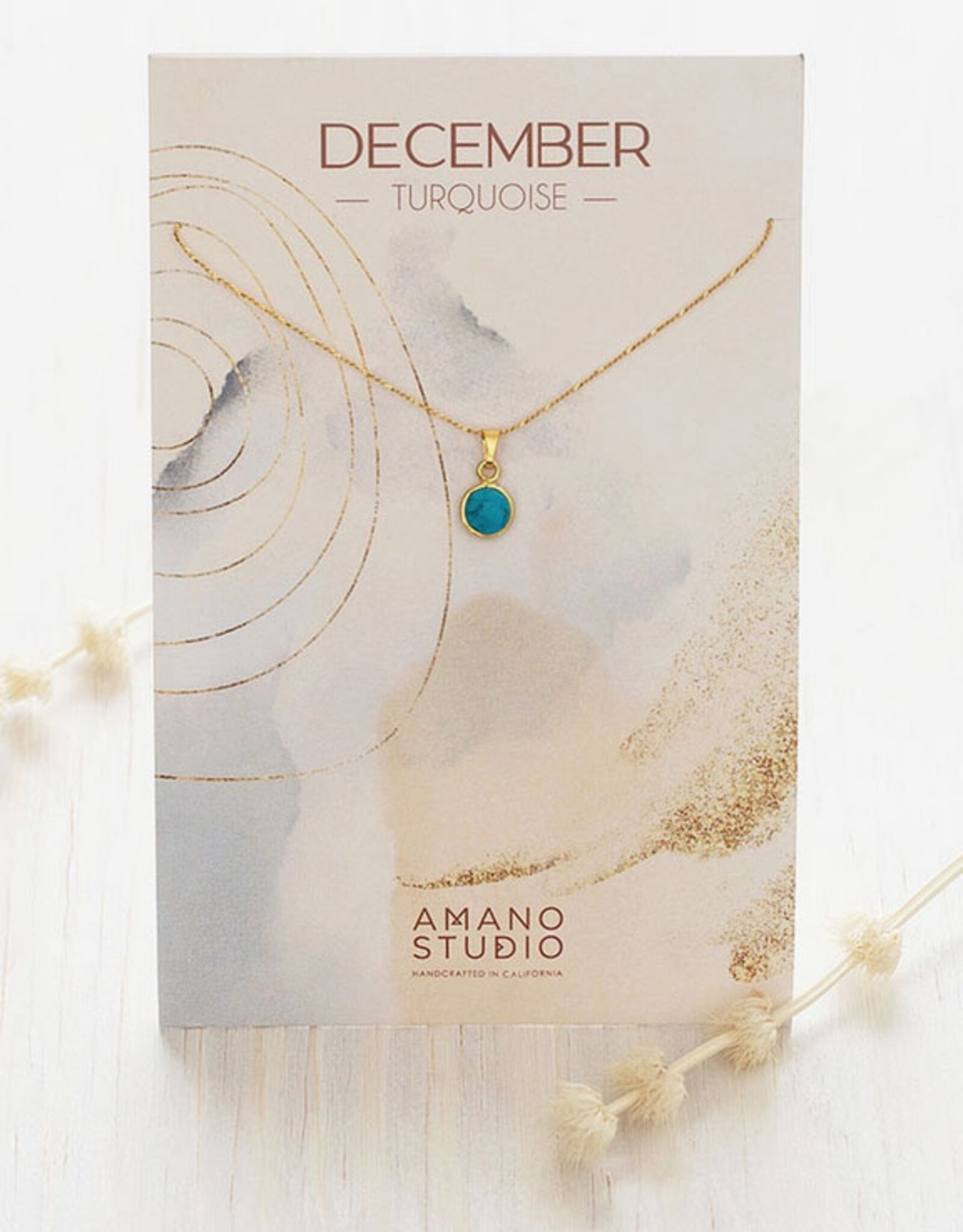 Turquoise Birthstone Necklace - December