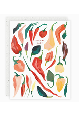 You're Hot Peppers Greeting Card