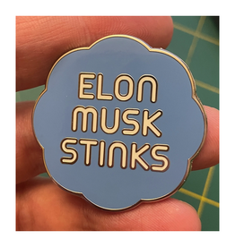 Elon Musk Stinks Enamel Pin