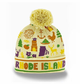 Rhode Island State Icon Beanie - Yellow