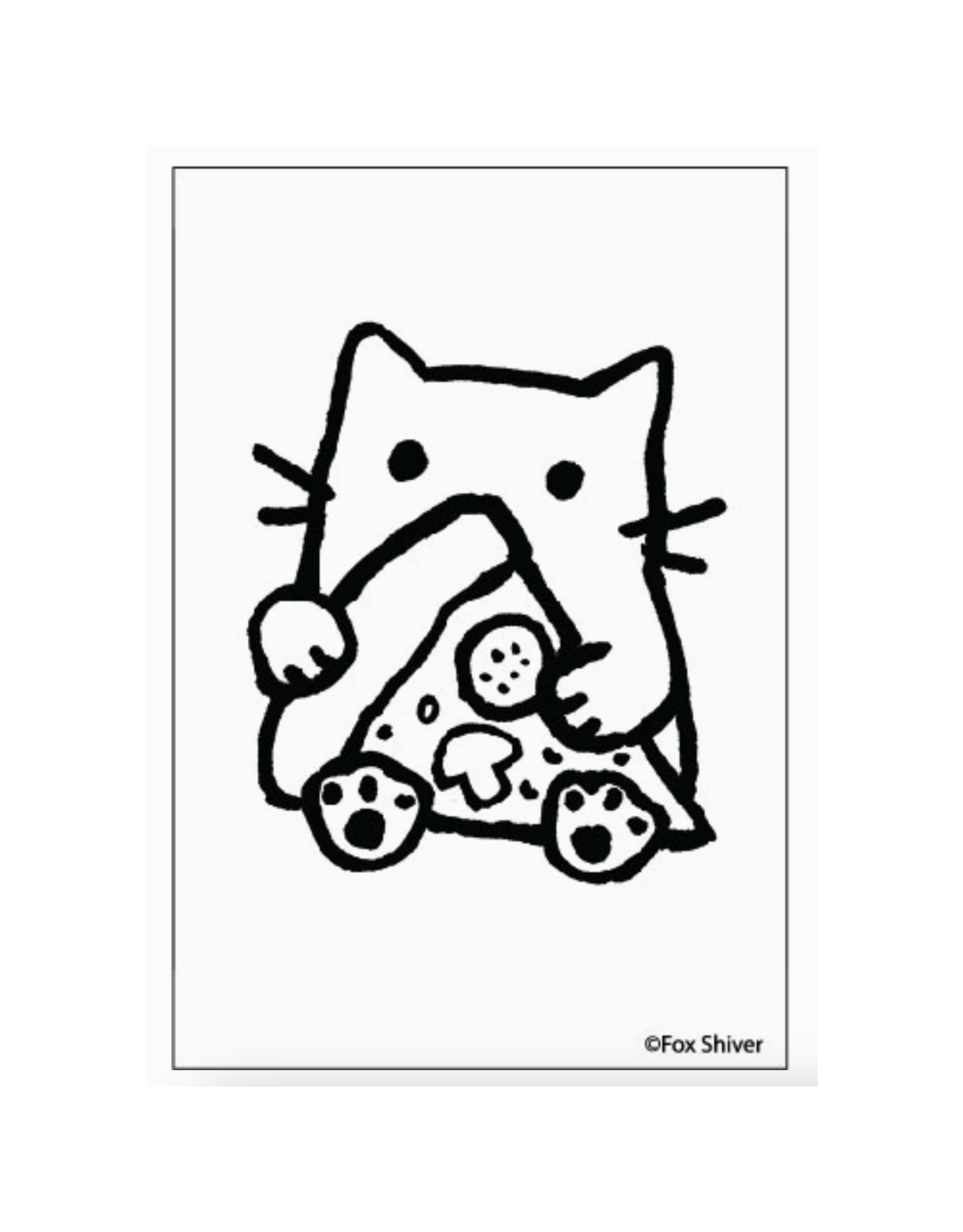 Pizza Slice Cat Magnet