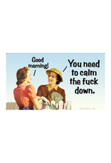 Good Morning! Calm the Fuck Down Bumper Sticker