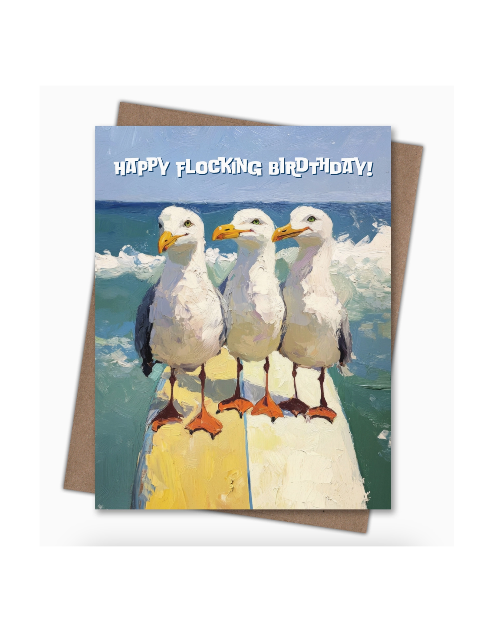 Happy Flocking Birdthday Greeting Card