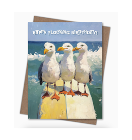 Happy Flocking Birdthday Greeting Card