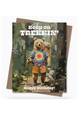 Keep On Trekking Birthday Bear Greeting Card