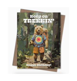 Keep On Trekking Birthday Bear Greeting Card