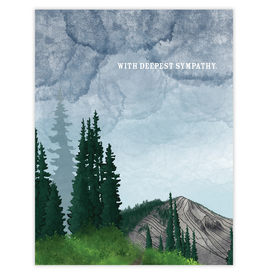 With Deepest Sympathy Trees Greeting Card