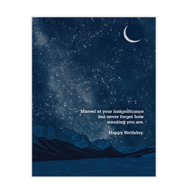 Marvel At Your Insignificance Birthday Greeting Card