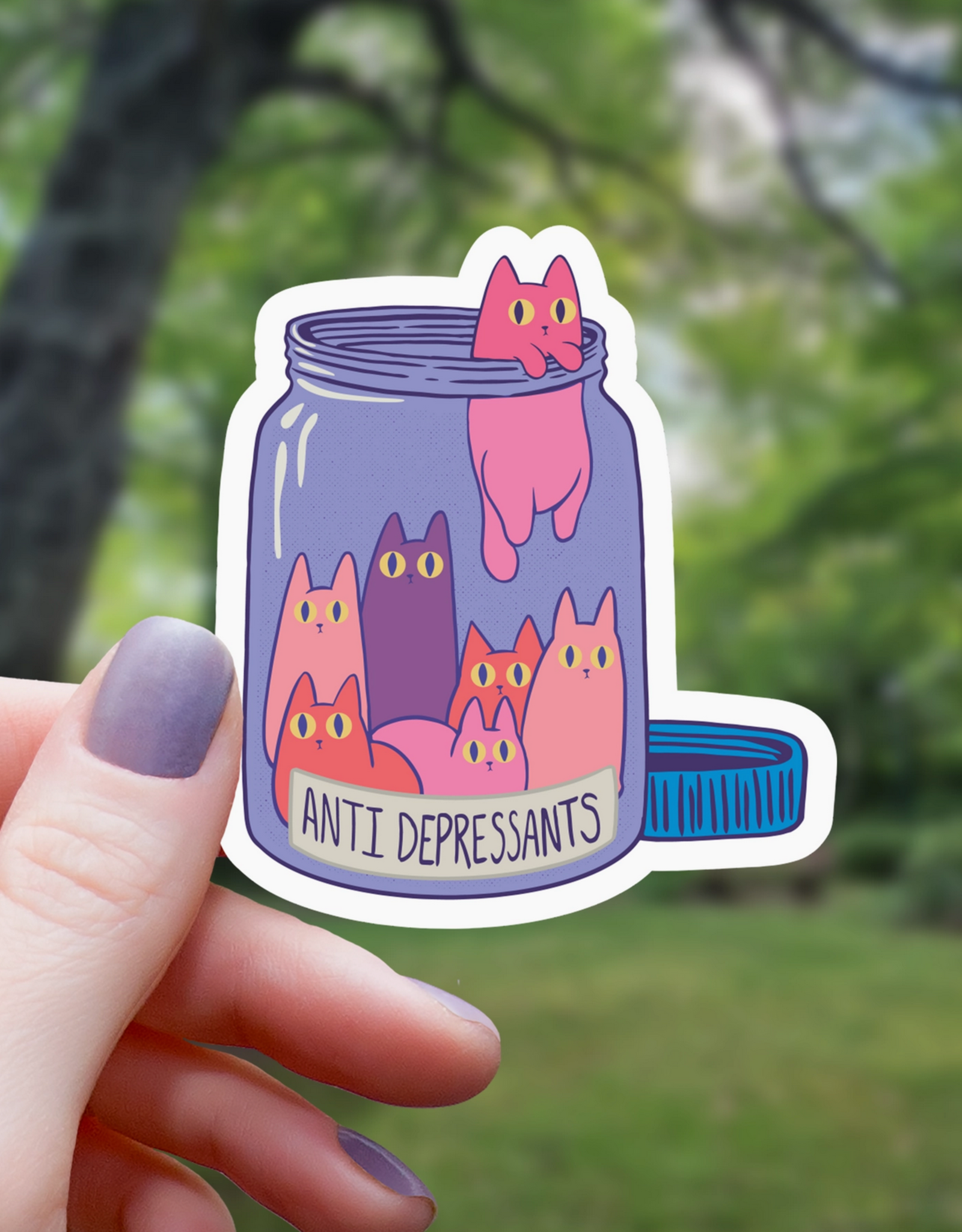 Cat Anti-Depressants Sticker