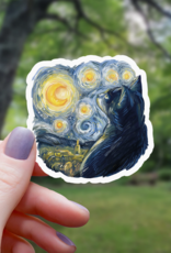 Van Gogh Style Cat Sticker