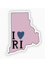 I Love Rhode Island Pink Sticker I Love Rhode Island Pink Sticker