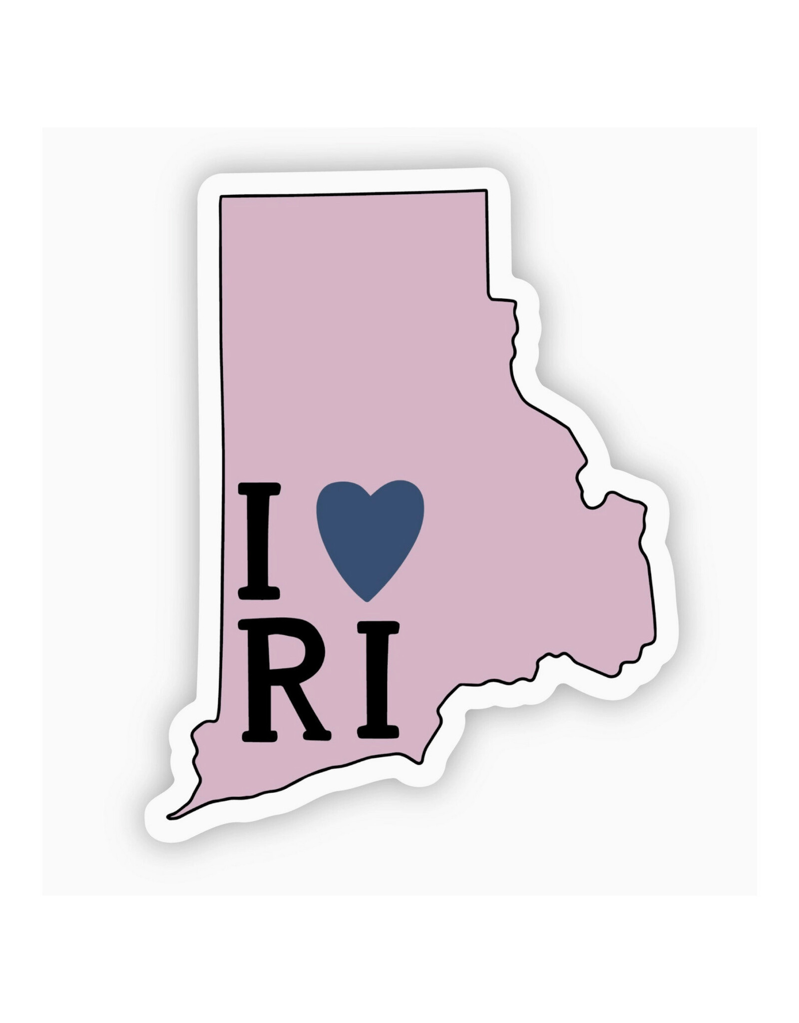 I Love Rhode Island Pink Sticker